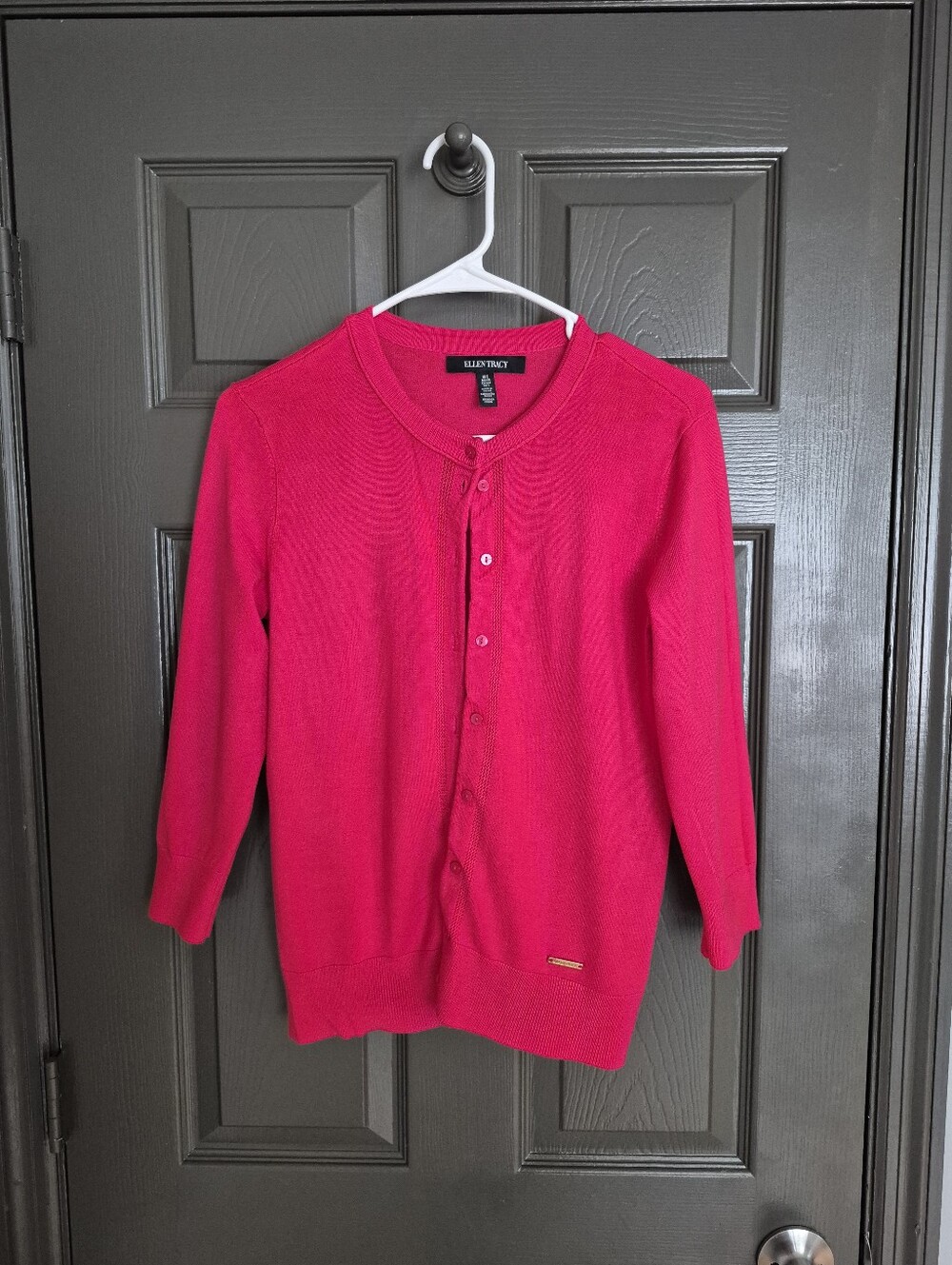 Ellen Tracy Women's Fuschia Cardigan SIZE S